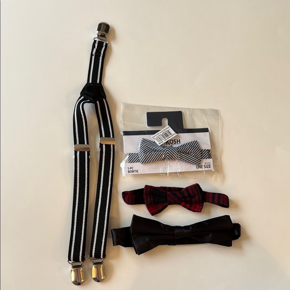 Boys Suspenders & Bow Ties - One Size